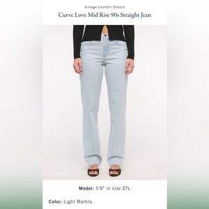 Abercrombie & Fitch Straight Leg Blue Jeans